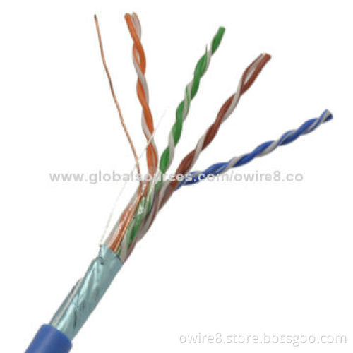 UTP FTP Cat5e 24AWG Copper LAN Cable, TIA/EIA-568B Pass Fluke Test